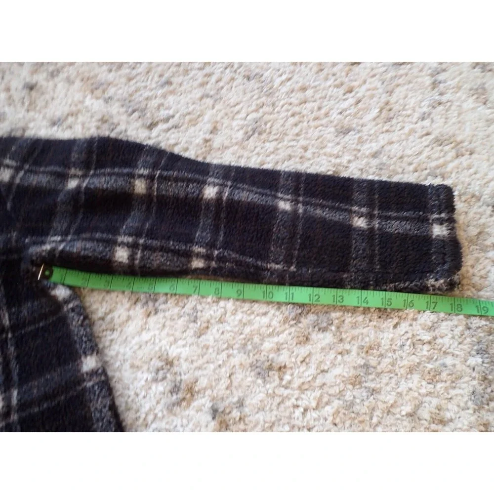 High Sierra Fleece Jacket‎ Boys Small Navy Blue Excellent Plaid Zip Up Outerwear